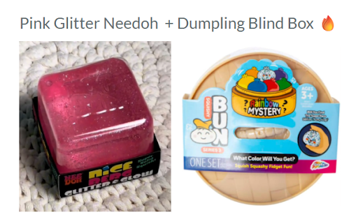 1 x (Pink Glitter Needoh) + Dumpling Blind Box - Raffle ticket